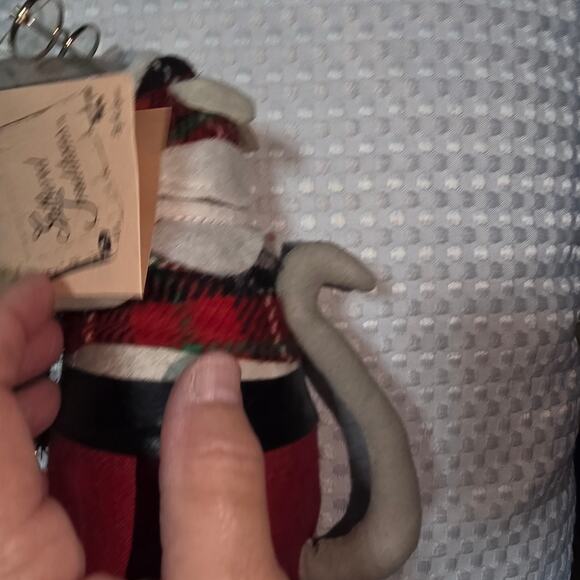 VINTAGE CHRISTMAS STUFFED SKIING MOUSE GRANPA SKIER CHRISTMAS DECOR - Picture 5 of 7